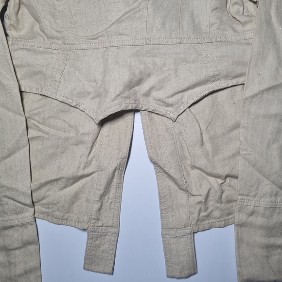 Diesel Womens Bomber Jacket Small UK 8 Creame Designer Biker Vintage Sparkles. - Picture 7 of 9